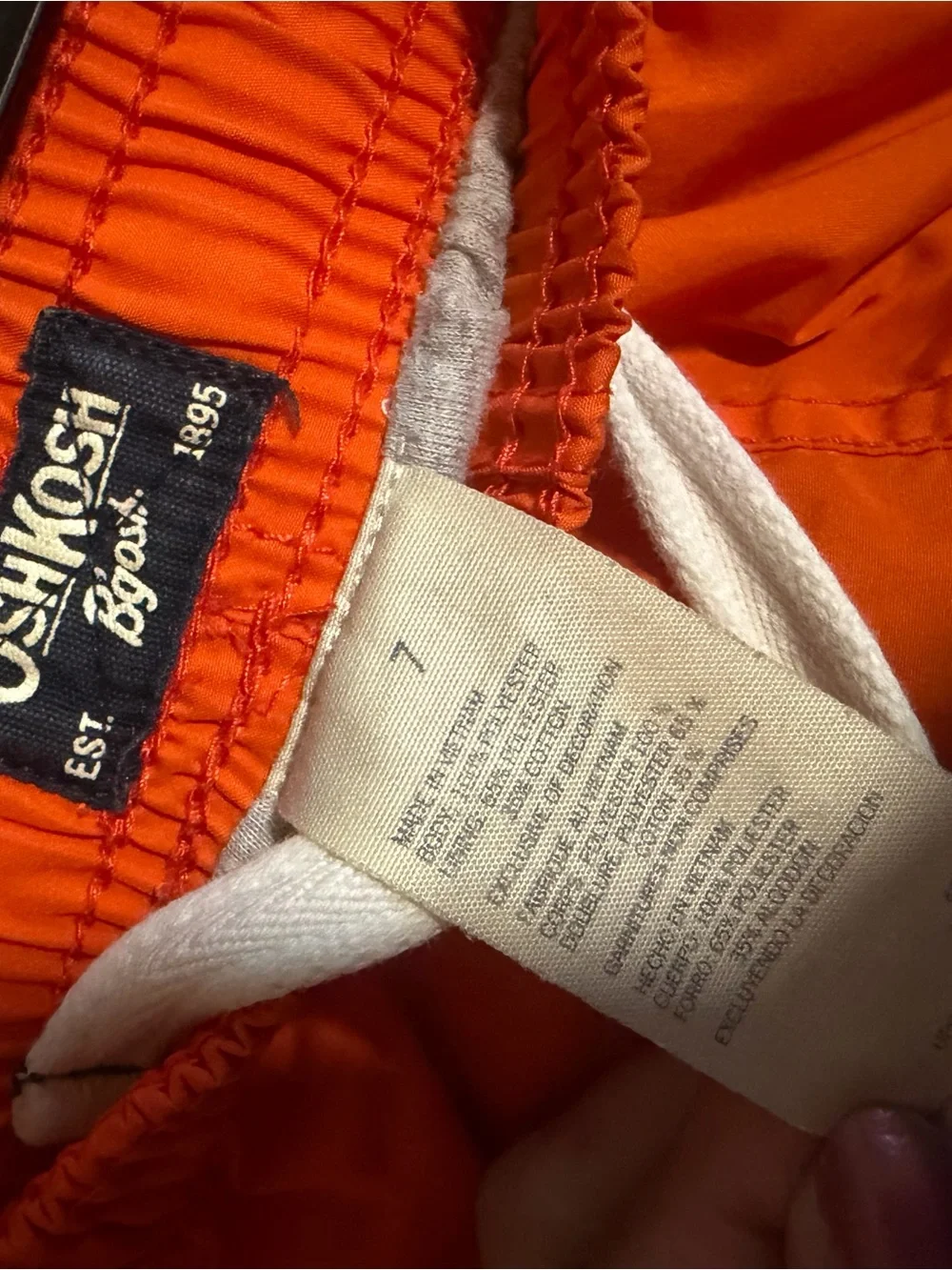 Y2K OshKosh B'gosh Orange Kids Windbreaker Track Pants